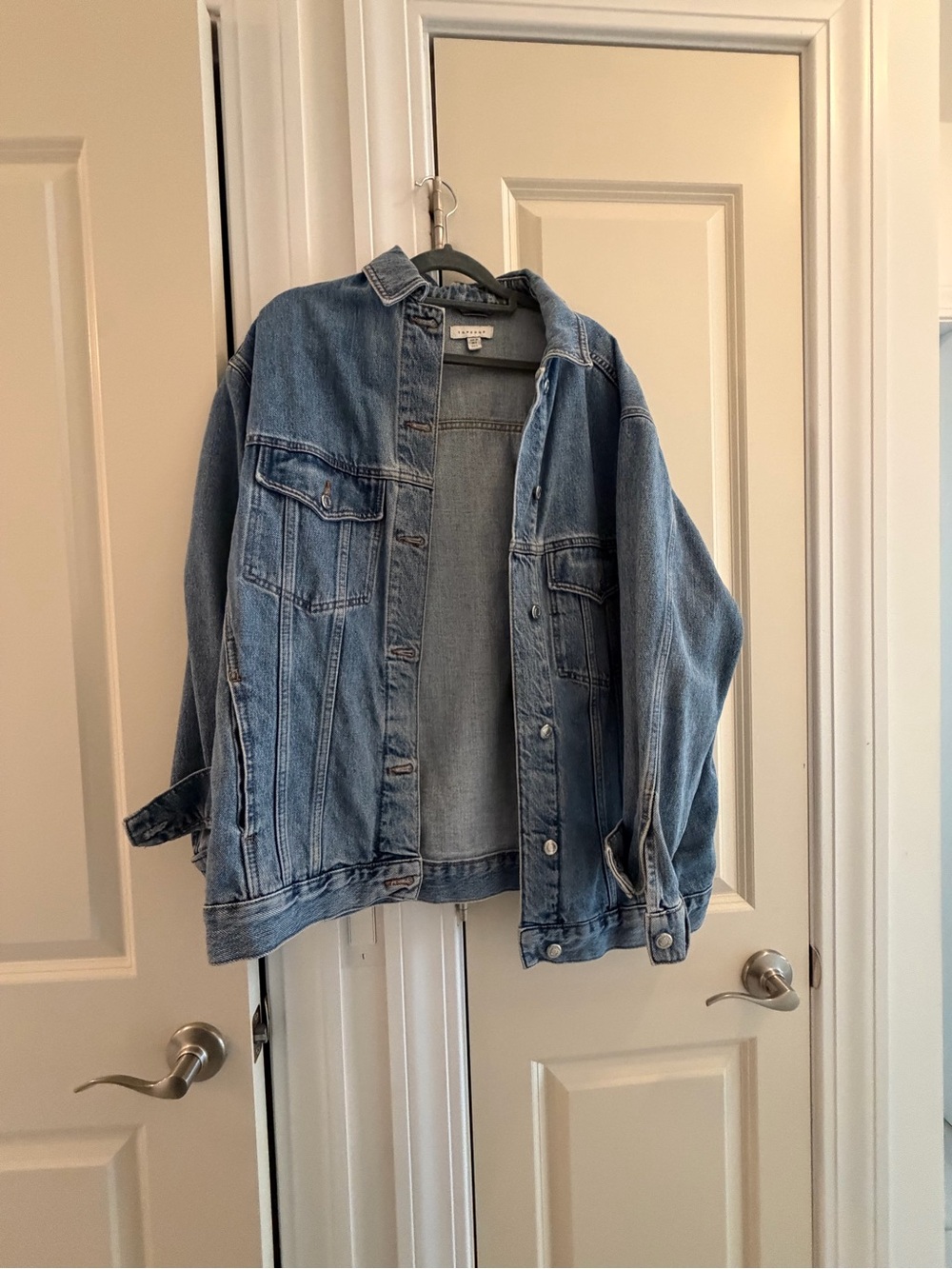 Topshop Over sized Light Blue Denim Jacket